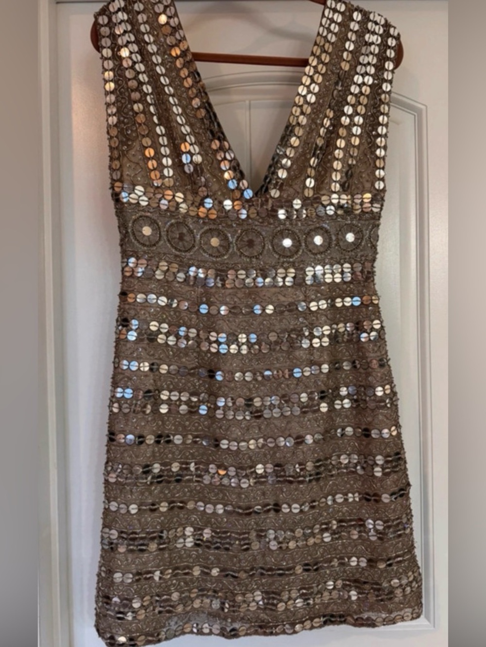 NWT Scala Vintage Sequined V-Neck Cocktail Party Dress in  size 10